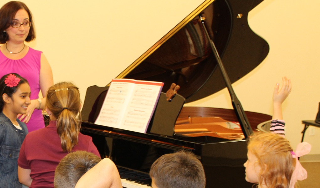 Pianist performing on stage